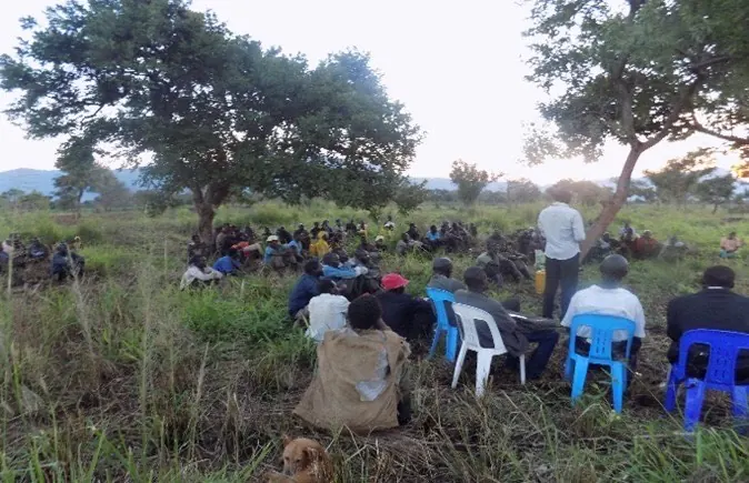 Land boundary inspection after mediation between two conflicting parties